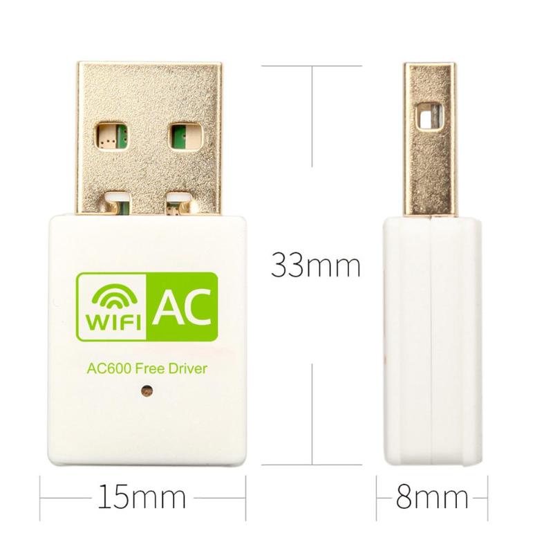 Free Driver Dual Band 600Mbps 2.4GHz 5GHz USB Wireless WiFi Adapter with 802.11ac WiFi Dual Band USB Adapter High Quality - ebowsos