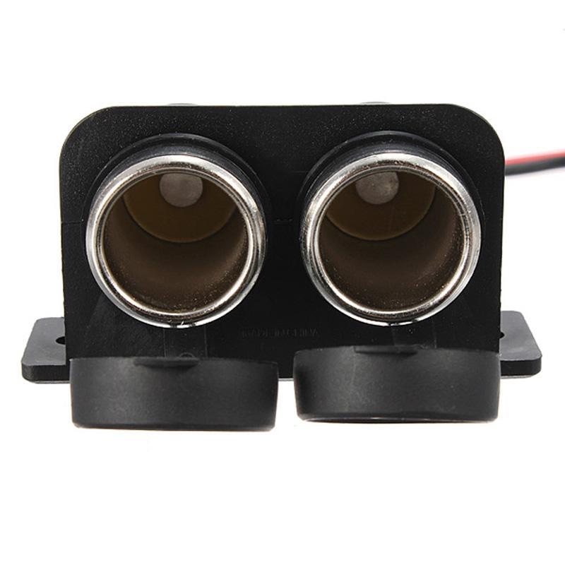 Free Shipping Way Waterproof Power Car Motorbike Motorcycle Boat Cigarette Lighter Car lighter Double Adapter Connectors - ebowsos