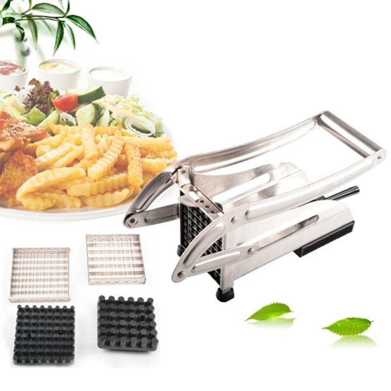 French Fries Potato Chips Slicer Stainless Steel Functional Diversity Fashionable Atmosphere Cutter Chopper Kitchen Tools - ebowsos