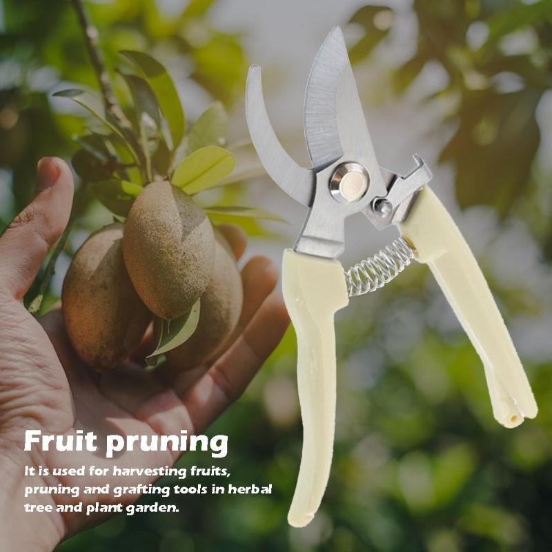 Fruit Tree Pruning Shears Anti-rust and Anti-corrosion Feeling Comfortable Spring Steel Pruners Garden Scissors Grafting Tool - ebowsos
