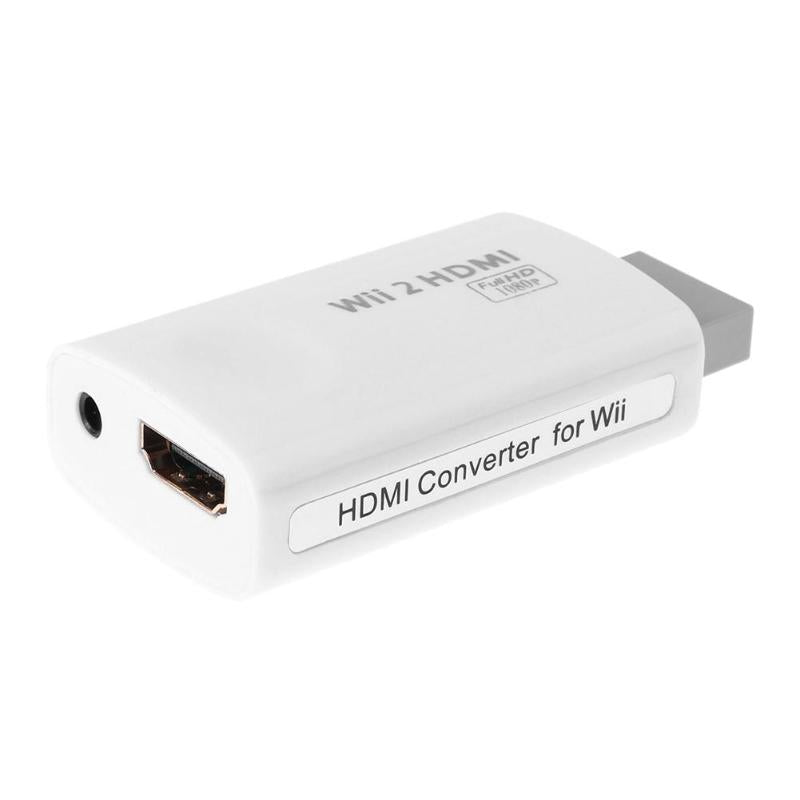Full HD 1080P HDMI Adapter Converter Connector with 3.5mm Audio Output for Wii Game Console HDMI Cables High Quality Accessory - ebowsos