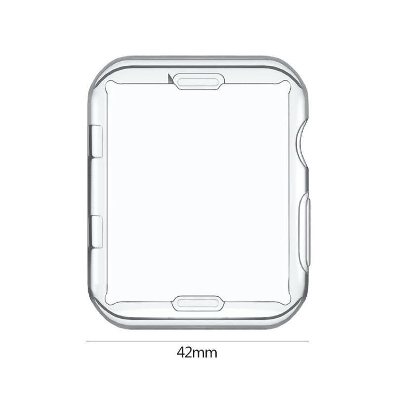 Full Screen Soft TPU Clear Slim Protectve Case Cover 38/42mm for Apple Watch Case Frame Housing for Apple Watch Series 1/2/3 New - ebowsos