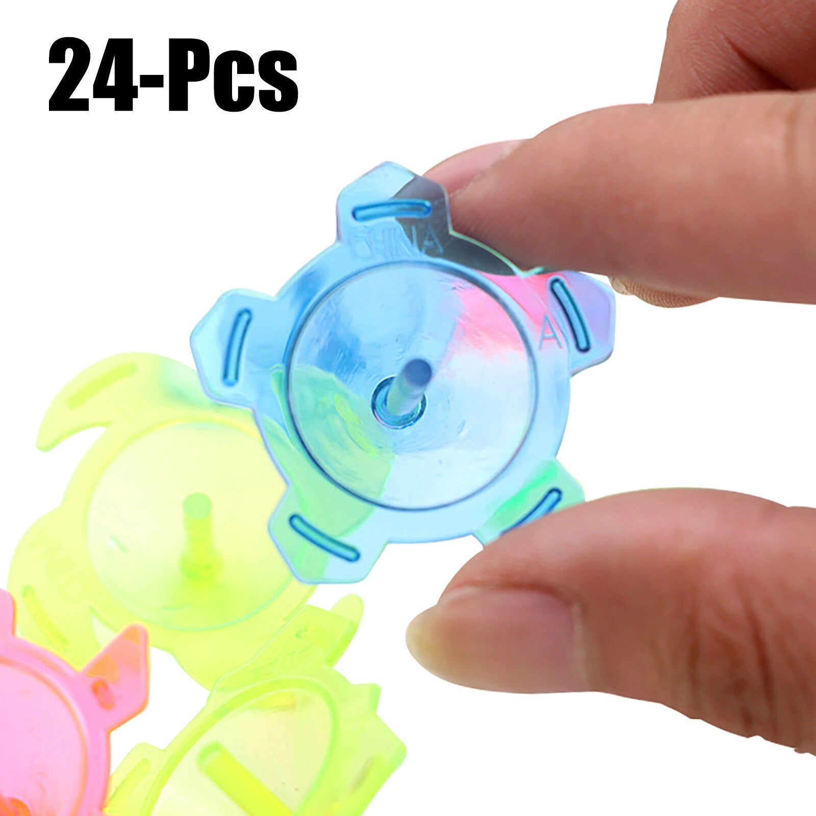 Funny Cute 24PCS Spinning Tops Party Gifts Random Color Plastic Mini Spin Tops Spinning Toys Kids Toys Party Favors-ebowsos