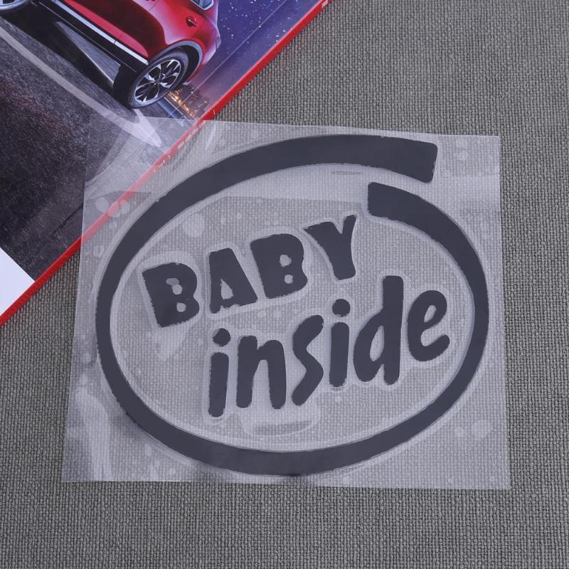 Funny Baby Inside Warning Letter Arts Reflective Car Trunk Window Stickers - ebowsos