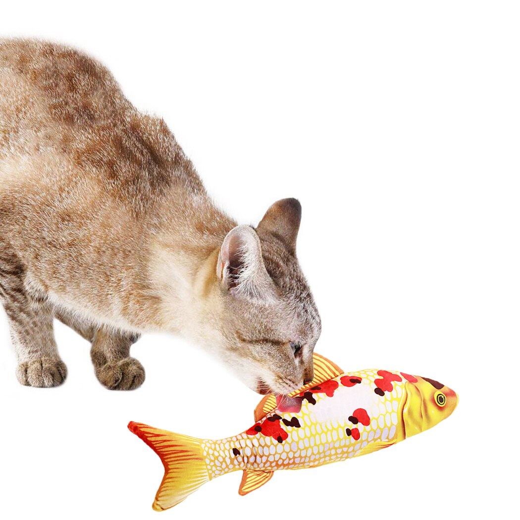 Funny Cat Toys Artificial Fish Shape Pet Chew Toy Kittens Play Toy Pet Catnip Toys Pet Interactive Training Supplies-ebowsos