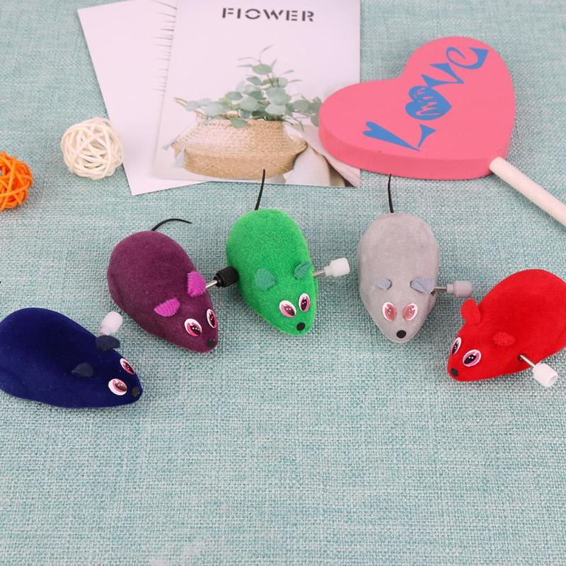 Funny Pet Cat Mice Mouse Rat Toy Clockwork Mouse Rats Toy for Cat Kitten Interactive Plush Mouse Playing Funny Toys Cat Products - ebowsos