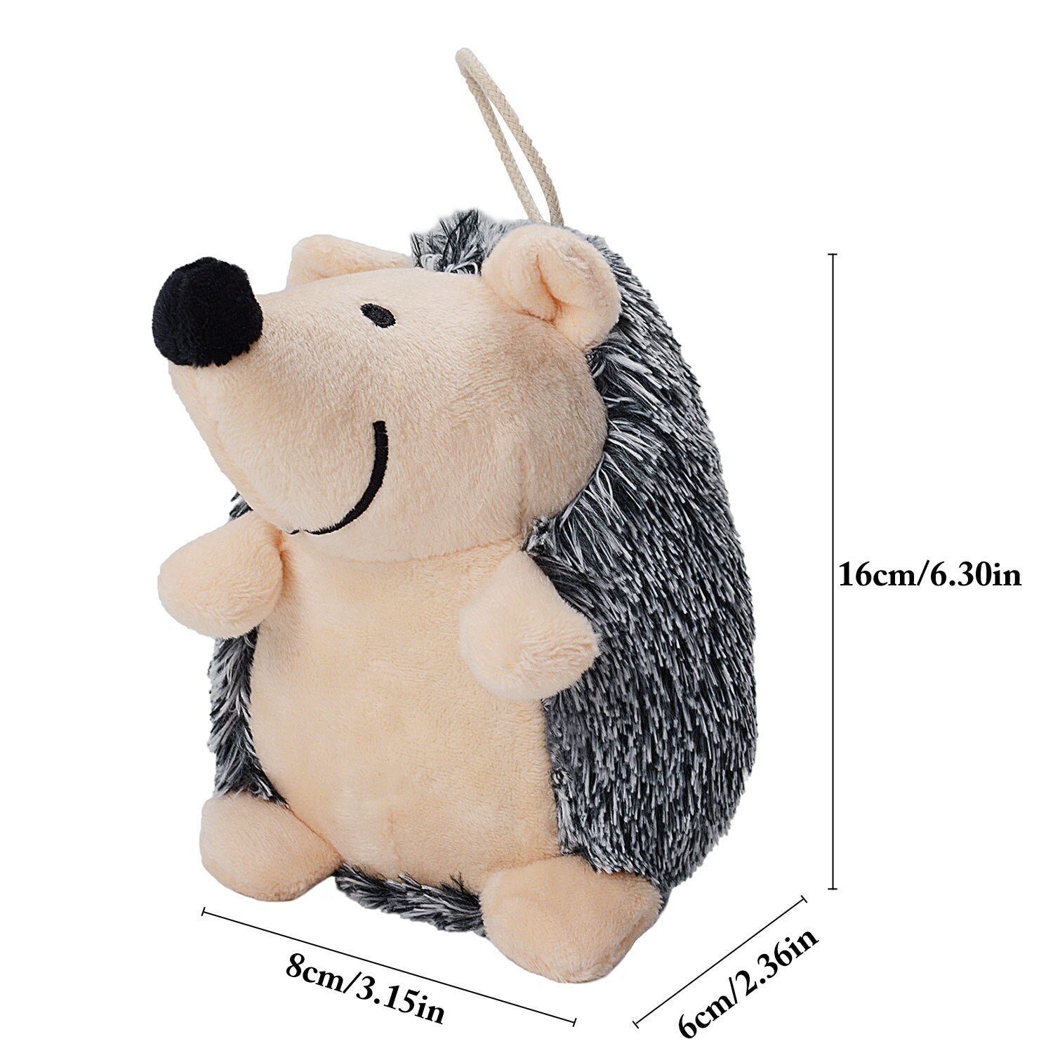 Funny Pet Plush Toy Interactive Hedgehog Shape Dog Teething Toy Pet Squeaky Toy For Dogs Cats Pet Supplies Cat Dog Favors-ebowsos