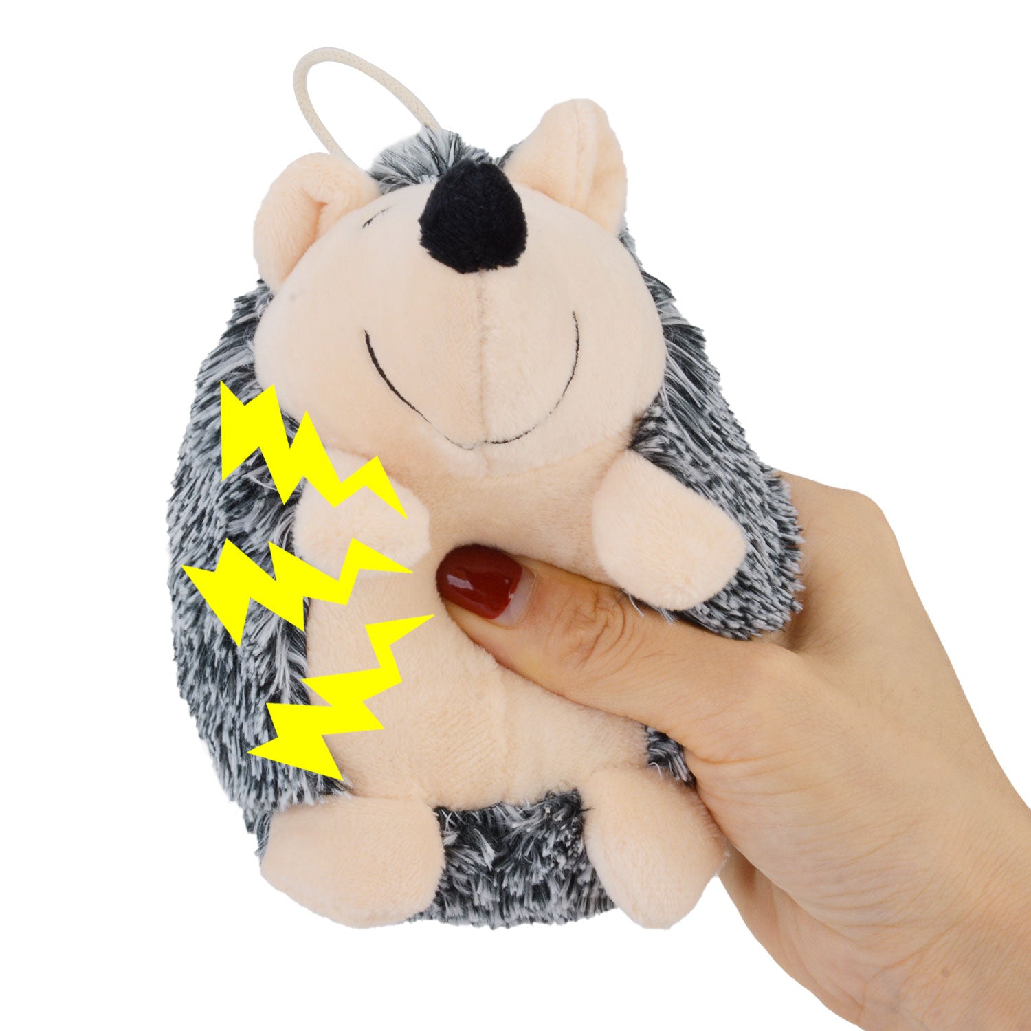 Funny Pet Plush Toy Interactive Hedgehog Shape Dog Teething Toy Pet Squeaky Toy For Dogs Cats Pet Supplies Cat Dog Favors-ebowsos