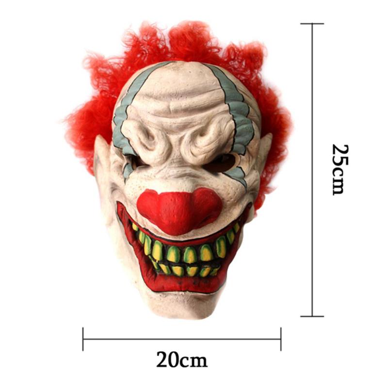 Funny Practical Mask Joke Props Easter Scary Clown Halloween Full Face Clown Mask Necessary Festival Decoration Gadgets - ebowsos