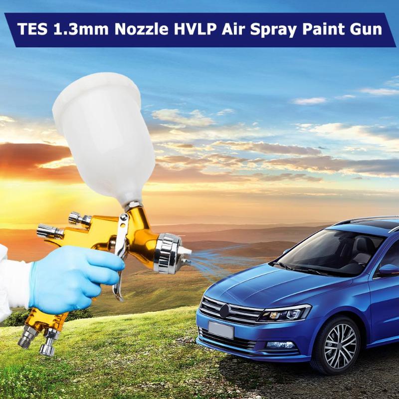 GTI Pro Vehicle Painting Gun Car TES 1.3mm Nozzle HVLP Air Spray Paint Gun Highest Quality Stainless Steel Spray Gun - ebowsos