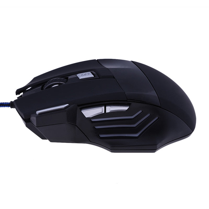 Gaming Mouse 5500DPI LED Optical USB Wired Gaming Mouse 7 Buttons Gamer Computer Mice For PC Mac Laptop Game for LOL Dota New - ebowsos