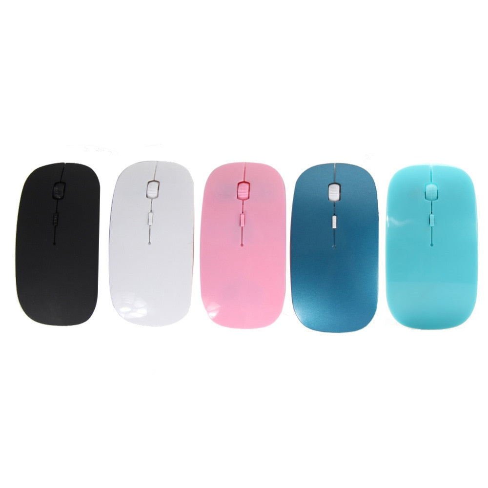 Gaming Mouse Optical 2.4G Wireless Mouse Fashion Ultra-thin Computer Mouse with USB Receiver Mice Computer mouse for Laptop New - ebowsos
