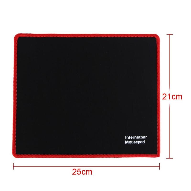 Gaming Mouse Pad 25*21cm Black Red Lock Edge Rubber Speed Mouse Mat for PC Laptop Computer Mousepad  Mouse Pads Drop Shipping - ebowsos