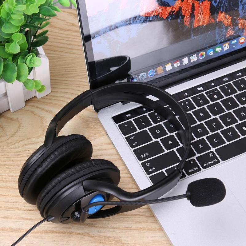 Gaming Stereo 3.5mm Wired Headset Headphone with Volume Control with Mic Earphone for PS4 Game High Quality Game Earphone New - ebowsos