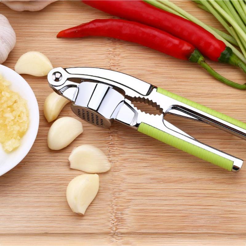 Garlic Press Multi-function Walnut Clamp Daily Durability Work Exquisite Easy to Clean Vegetable Cutter Kitchen Accessories - ebowsos