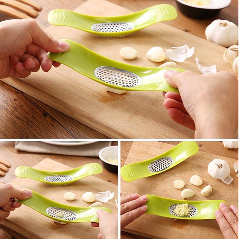 Garlic Presses Kitchen Gadgets Practical Crusher Cooking Tools Utensils - ebowsos