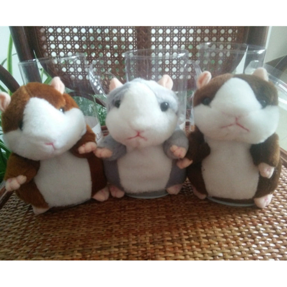 Genuine Talking Hamster Mouse Pet Plush Toy Cute Speak Talking Sound Record Hamster Educational Toy for Kid Gift Dropshipping-ebowsos