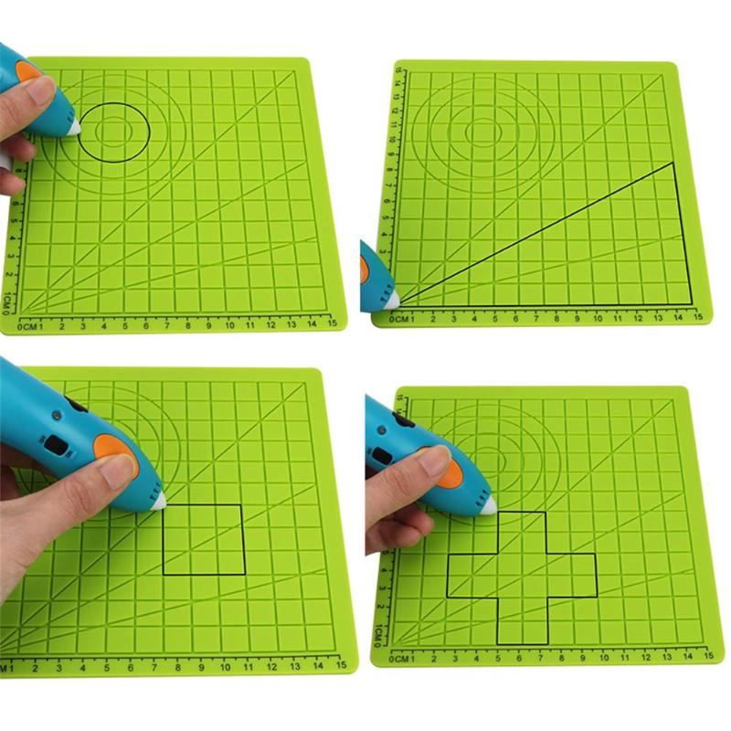 Geometric Figure Drawing Tool Basic Silicone Template Design Mat Pad for 3D Printing High Quality Figure Drawing Pad Promotion - ebowsos