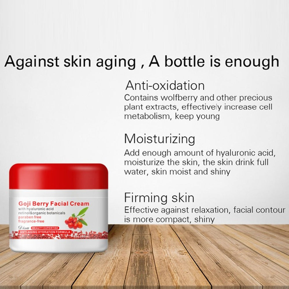 Goji Berry Facial Cream With Hyaluronic Acid Paraben Free Fragrance Free Face Cream Anti-oxidation Anti-aging Skin Firming New - ebowsos