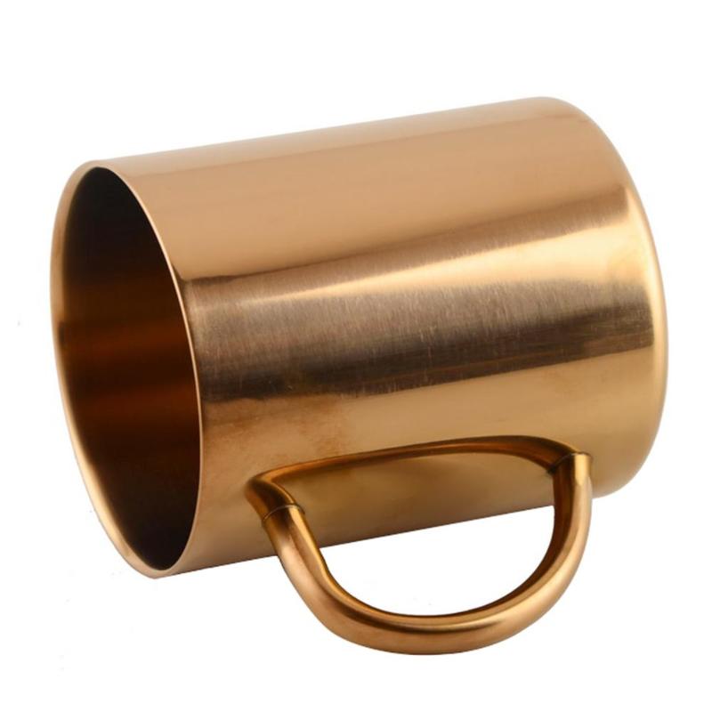 Gold/Brass Plated Stainless Steel Water Tea Coffee Mug Double Wall Teacup - ebowsos