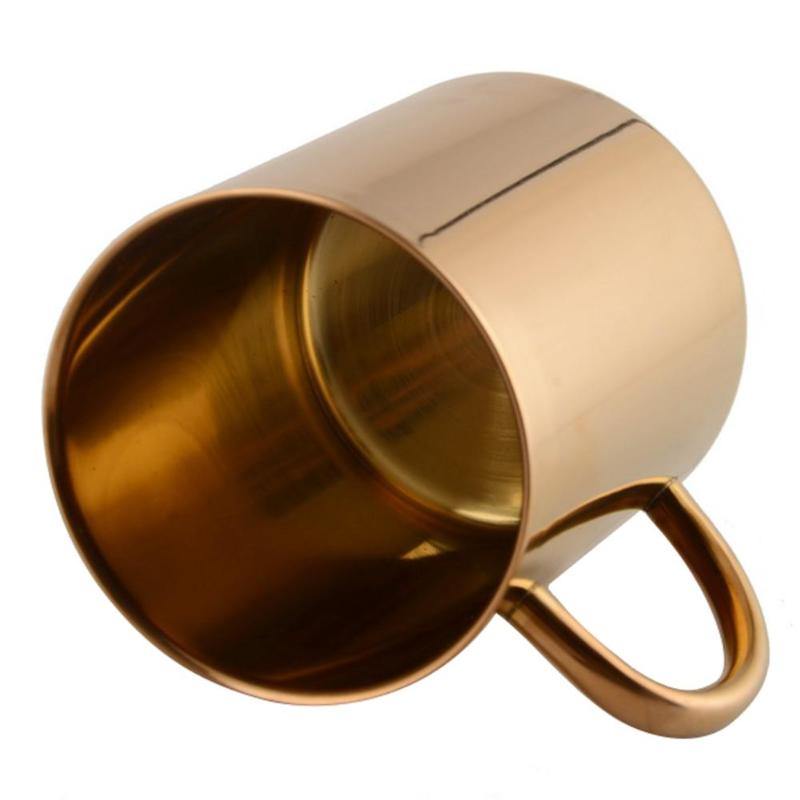 Gold/Brass Plated Stainless Steel Water Tea Coffee Mug Double Wall Teacup - ebowsos