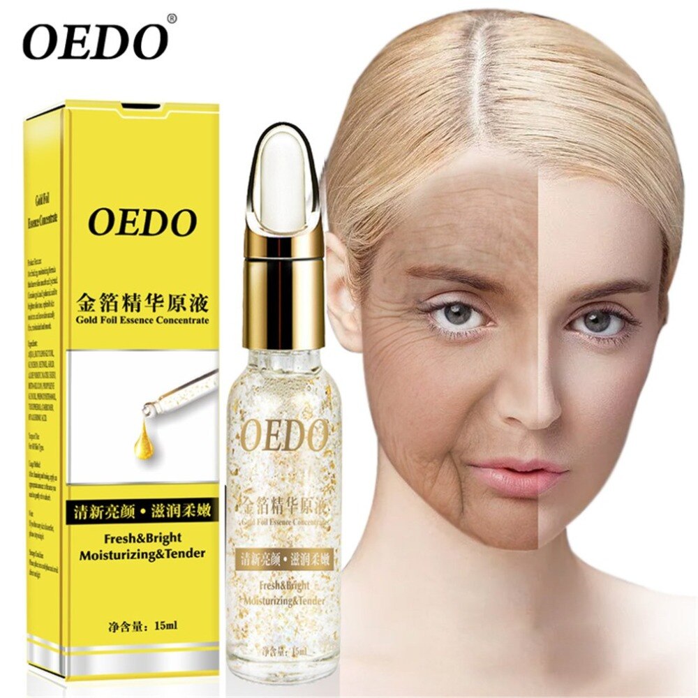 Gold Foil Liquid Facial Essence Foil Essence Anti Aging Wrinkle Moisturizing Firming Face Serum Treatment For Women Skin Care - ebowsos