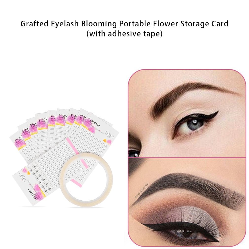 Grafting Eyelashes Grafting Eyelashes Flowering Portable Flower Card With Rubber Strip - ebowsos
