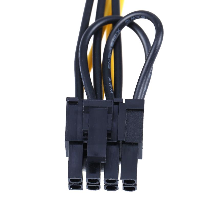 Graphic Card Power Supply Cable 6Pin Port to Dual 8(6+2)Pin Port Splitter Power Cable Connector Extender Cable for Computer Case - ebowsos