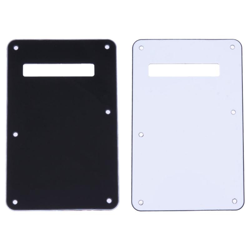 Guitar Back Rear Cover Black White PVC Scratch Plate 92 x 144 x 1mm for ST Electric Guitar Parts & Accessories-ebowsos