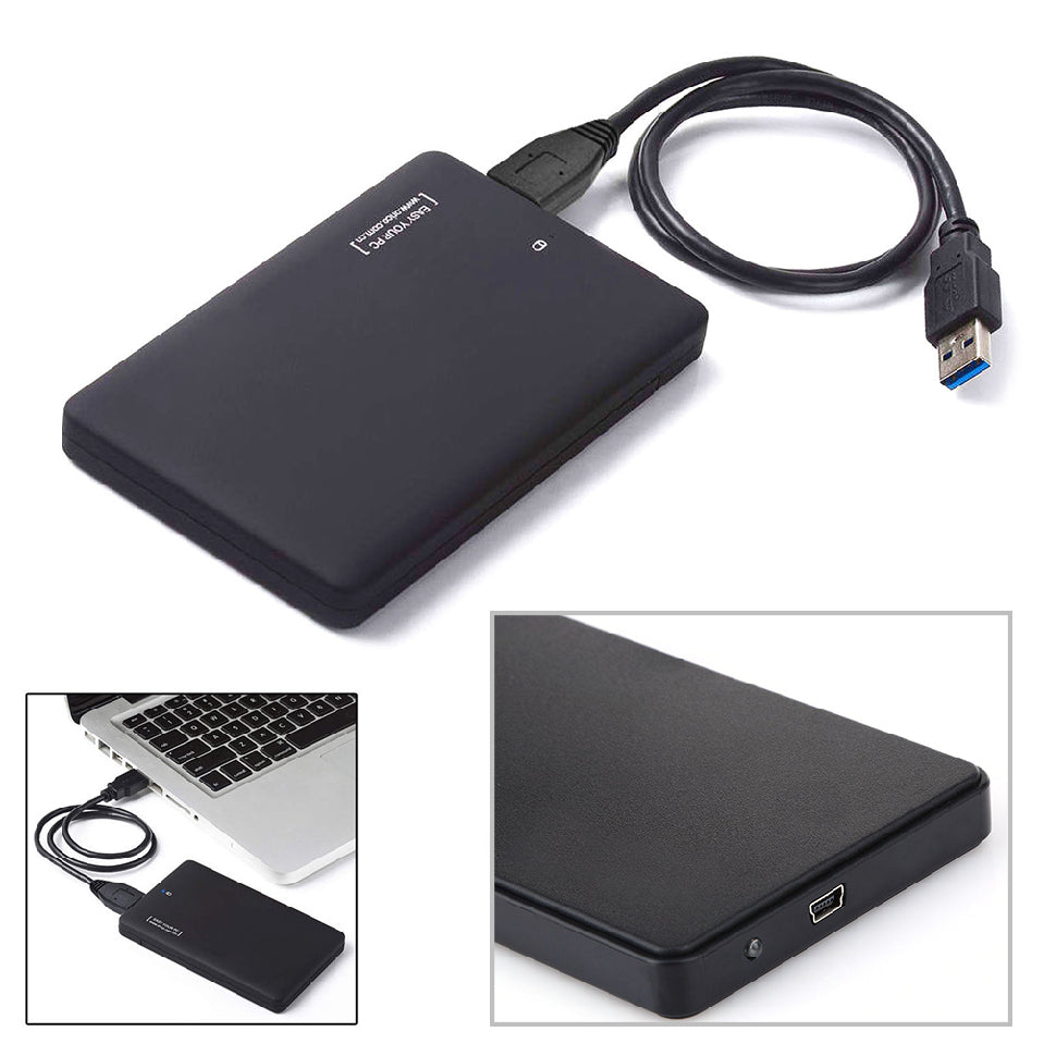 HDD Case Slim Portable 2.5 HDD Enclosure USB 2.0 External Hard Disk Case Sata to USB Hard Disk Drives HDD Case With USB Cable - ebowsos