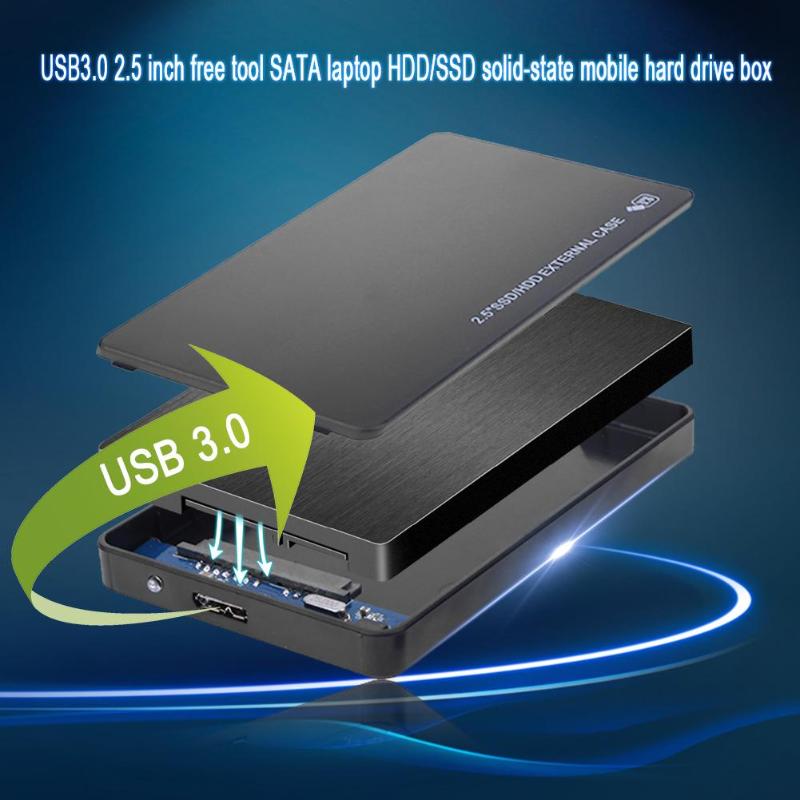 HDD SSD Case 2.5 inch SATA to USB 3.0 Adapter Hard Disk Drive Box External HDD Enclosure for Samsung Seagate SSD 1TB 2TB HDD - ebowsos