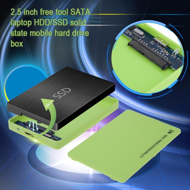 HDD SSD Case 2.5 inch SATA to USB 3.0 Adapter Hard Disk Drive Box External HDD Enclosure for Samsung Seagate SSD 1TB 2TB HDD - ebowsos