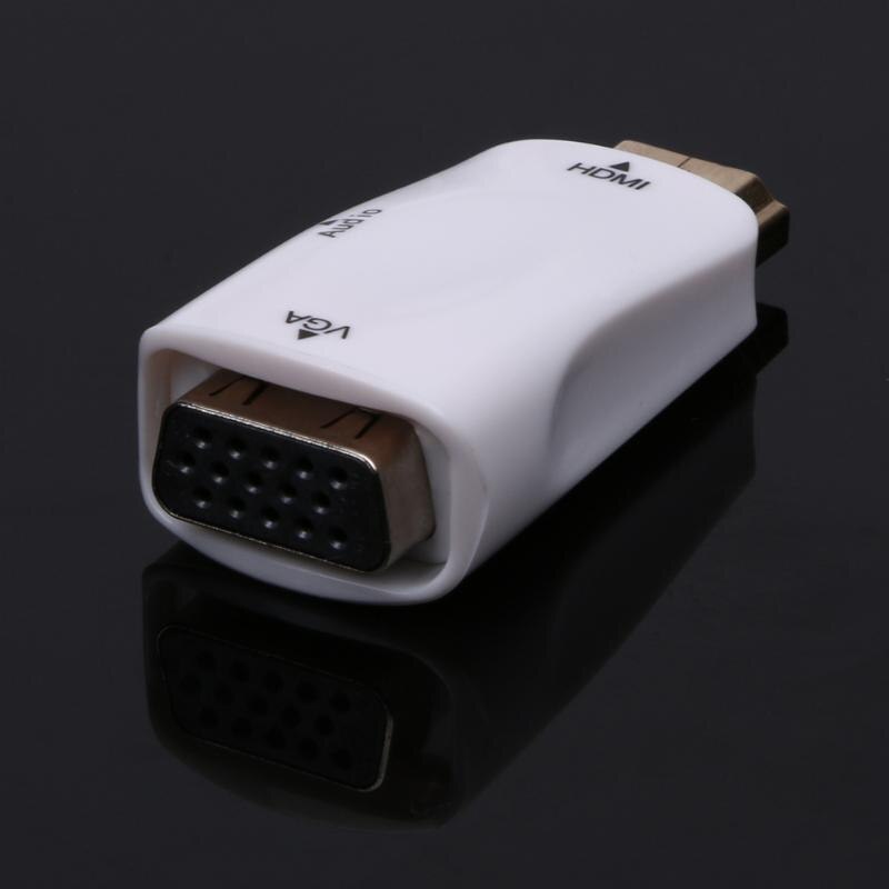 HDMI Male to VGA Female Converter Box Adapter With AV Audio Cable 1080P HDTV for PC Laptop DVD for PS3 for Xbox 360 - ebowsos