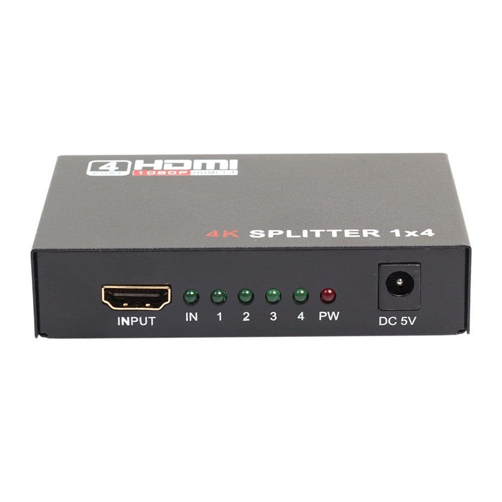 HDMI Splitter HD 4K x 2K 4 Port HDMI Splitter 1x4 Repeater Amplifier 1 in 4 out Port Hub for DVD HDTV Xbox PS3 PS4 1080P - ebowsos