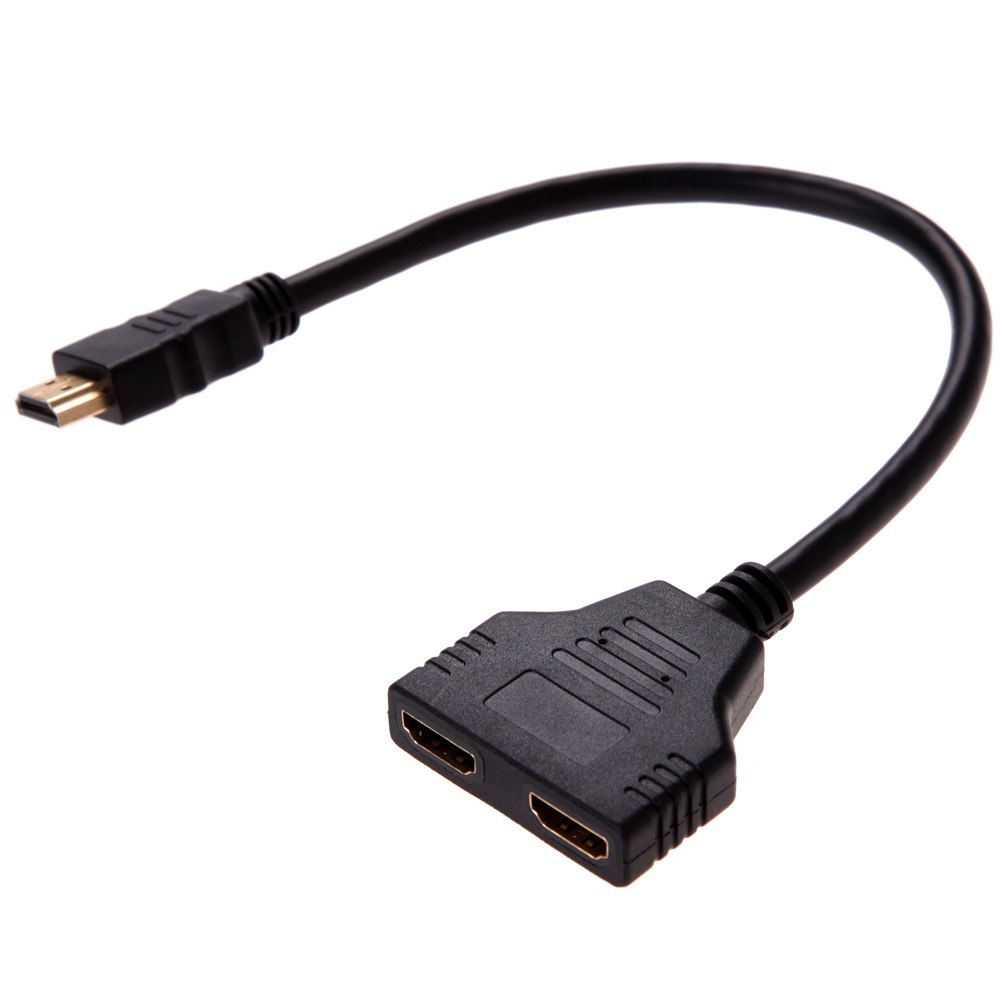HDMI V1.4 Male to 2 Female  1X2 hdmi Splitter Cable for HDTV PlayStation 3 Upconvertor DVD Player LCD TV - ebowsos