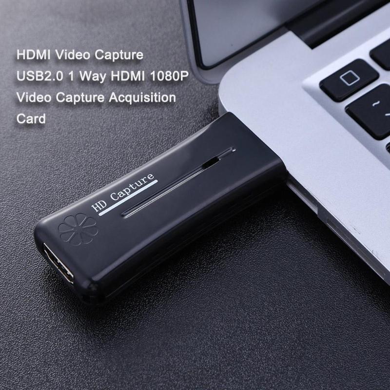 HDMI Video Capture Card USB2.0 HD 1 Way HDMI 1080P Mini Video Capture Acquisition Card USB2.0 Game Capture for Computer - ebowsos