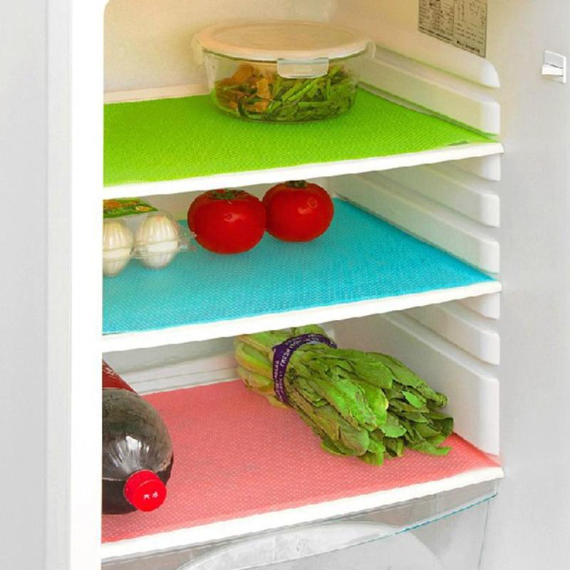 HJ 4pcs Waterproof Refrigerator Pad Mat 2018 Anti Bacteria Mat Antifouling Mildew Proof Waterproof Kitchen Table Mats - ebowsos