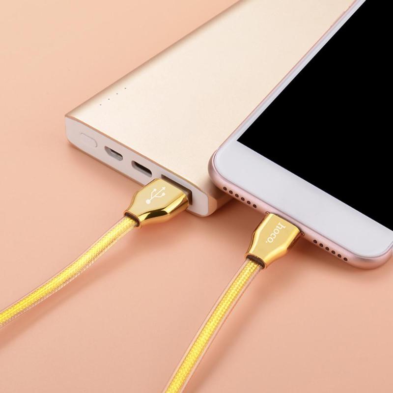 1.2m/3.9ft Aluminum Foil Braided USB Fast Charging Data Sync Charger Cable for iPhone iPad Mobile Phone Cables High Quality - ebowsos