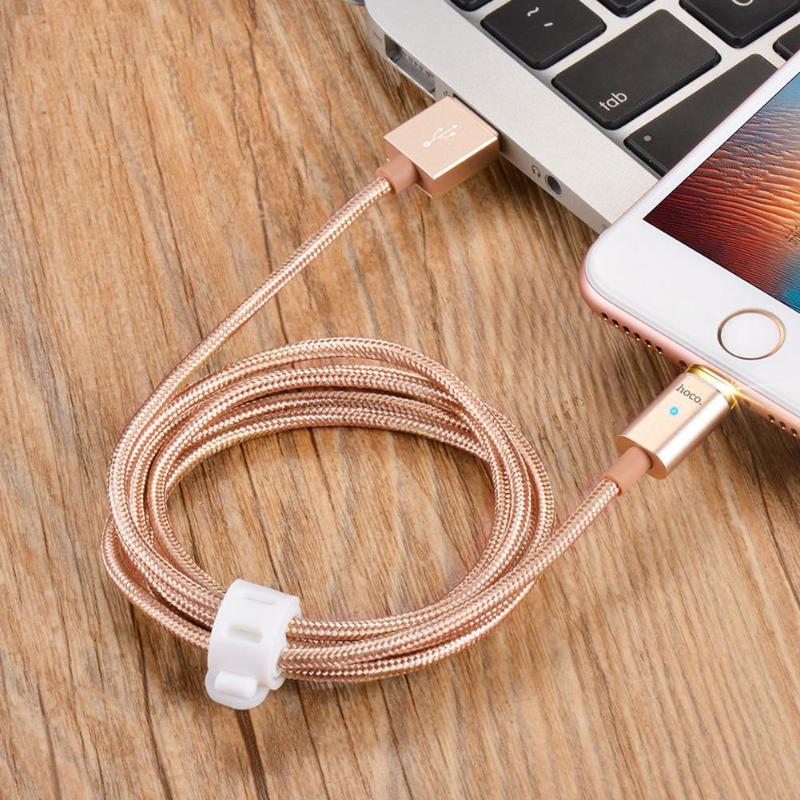 1.2m Nylon Braided Magnetic Micro USB Fast Charging Data Sync Charger Cable for Android Phone Mini Charger Mobile Cable - ebowsos