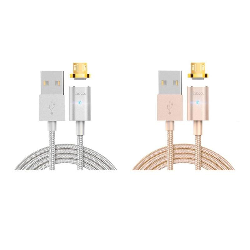 1.2m Nylon Braided Magnetic Micro USB Fast Charging Data Sync Charger Cable for Android Phone Mini Charger Mobile Cable - ebowsos