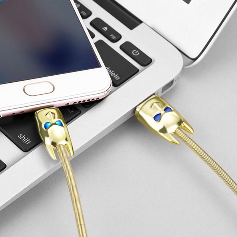 1.2m Spring Micro USB Fast Charging Data Sync Charger Cable for Android Phone Fast Charging Data Cable High Quality - ebowsos