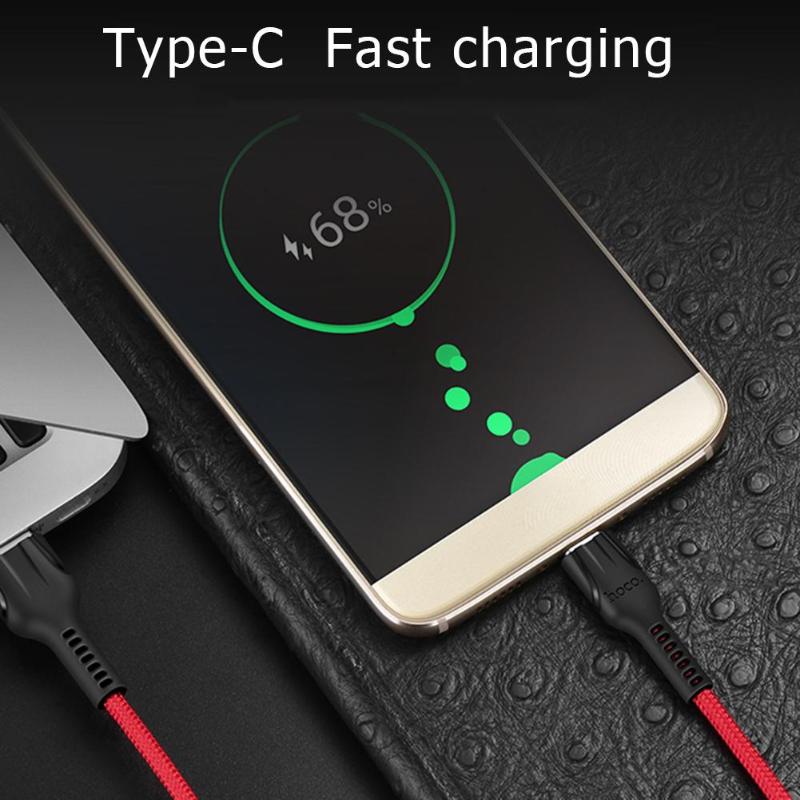 1m/3.28ft Nylon Braided USB Fast Charging Data Sync Charger Cable for Android Phone USB Fast Charger Cable Micro Type C New - ebowsos