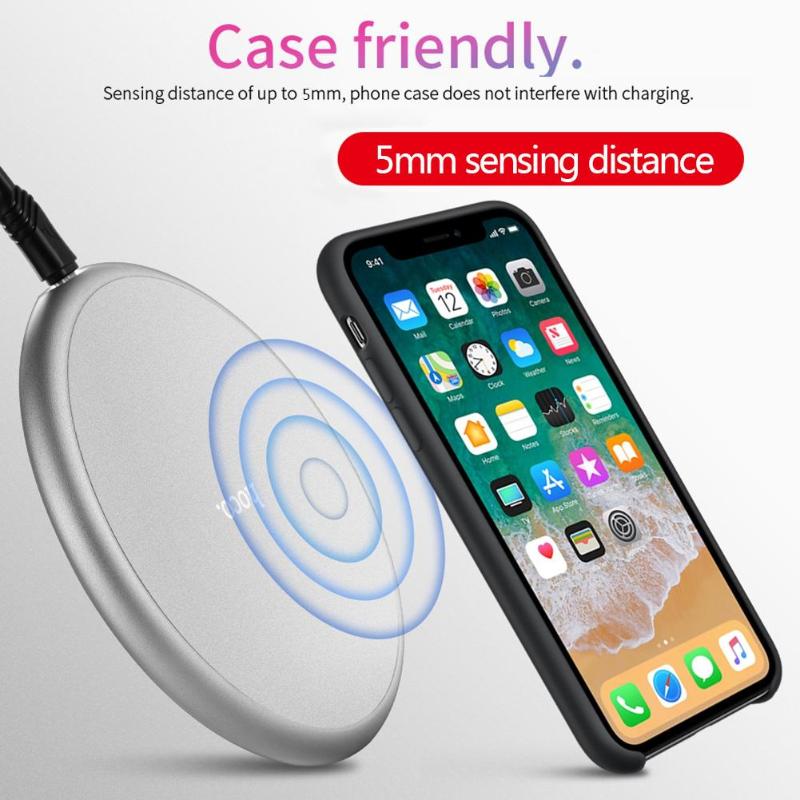 CW3A Qi Wireless Charger Fast Phone Charging Pad Mat Stand for iPhone 8 Samsung Note 8 USB Wireless Charger High Quality - ebowsos