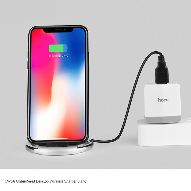 CW5A QI Wireless Charger 5W Fast Charging Pad Stand Mat Table Holder for iPhone X/8 Quick Charge Stand Dock High Quality - ebowsos