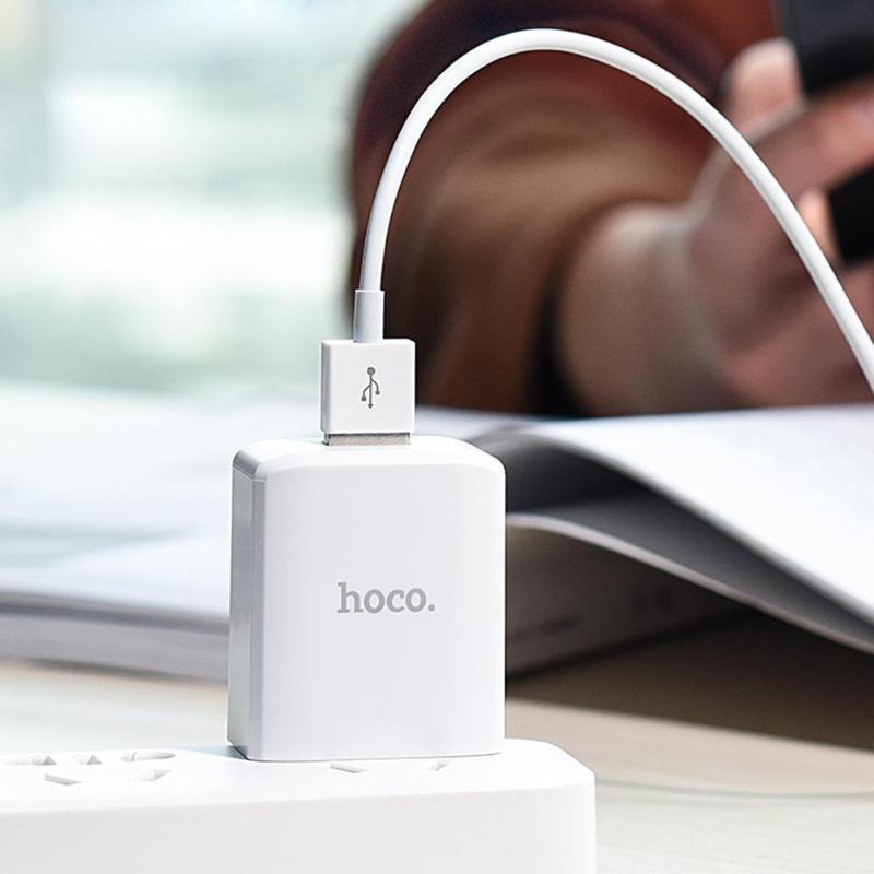 Portable Single USB Fast Charging Travel Wall Charger US Plug Adapter USB Cable Adaptive Charging Original High Quality - ebowsos