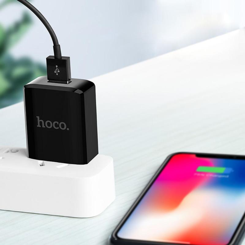 Portable Single USB Fast Charging Travel Wall Charger US Plug Adapter USB Cable Adaptive Charging Original High Quality - ebowsos