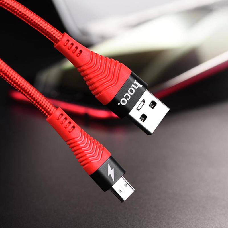 U38 1.2m Nylon Braided Micro USB 4A Fast Charging Data Sync Charger Cable for OPPO VOOC Mobile Phone Cables HIgh Quality - ebowsos