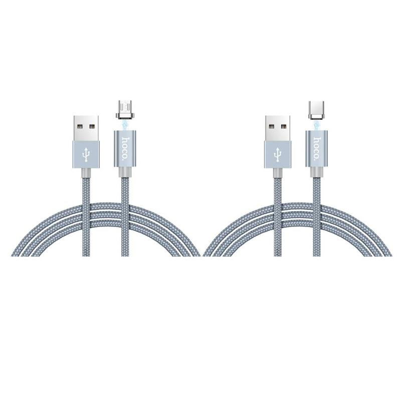 U40A 1m Braided Nylon Magnetic USB Fast Charging Data Sync Charger Cable for Android Phones Fast Charging Data Cable Wire - ebowsos