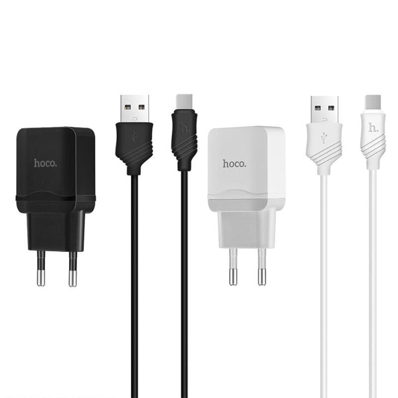 Universal USB Charger Adapter 2.4A Fast Charging Wall Travel Adapter with Data Cable for Apple EU Plug Charging Cable New - ebowsos