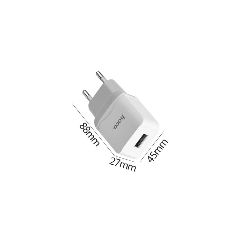 Universal USB Charger Adapter 2.4A Fast Charging Wall Travel Adapter with Data Cable for Apple EU Plug Charging Cable New - ebowsos